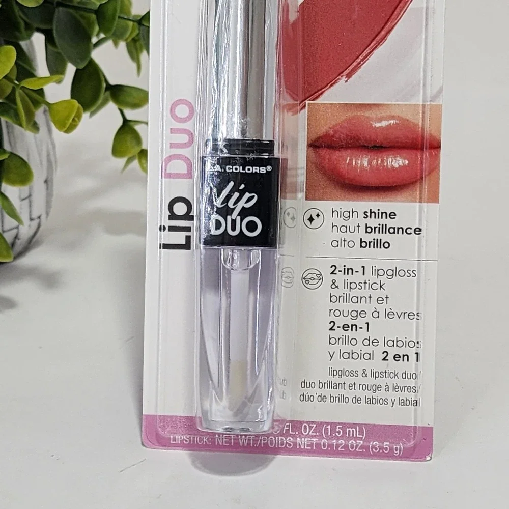 L.A. Colors Lip Duo High Shine Moisturizing Lipstick - Clarity C62212